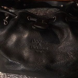 Dooney and Bourne Black Pebble Bucket drawstring